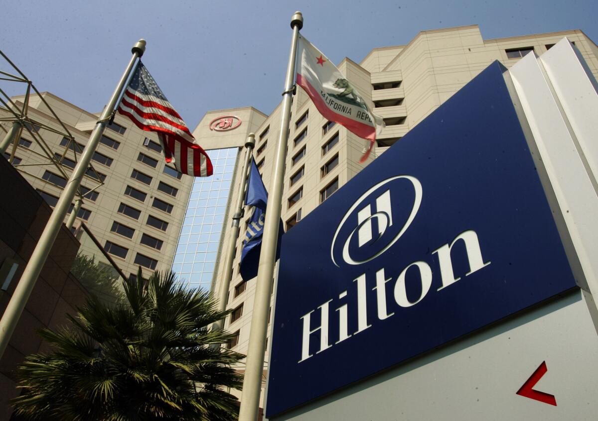 The Hilton Long Beach hotel is part of the Hilton chain. China's HNA Group said it is buying a 25% stake in Hilton Worldwide Holdings Inc.