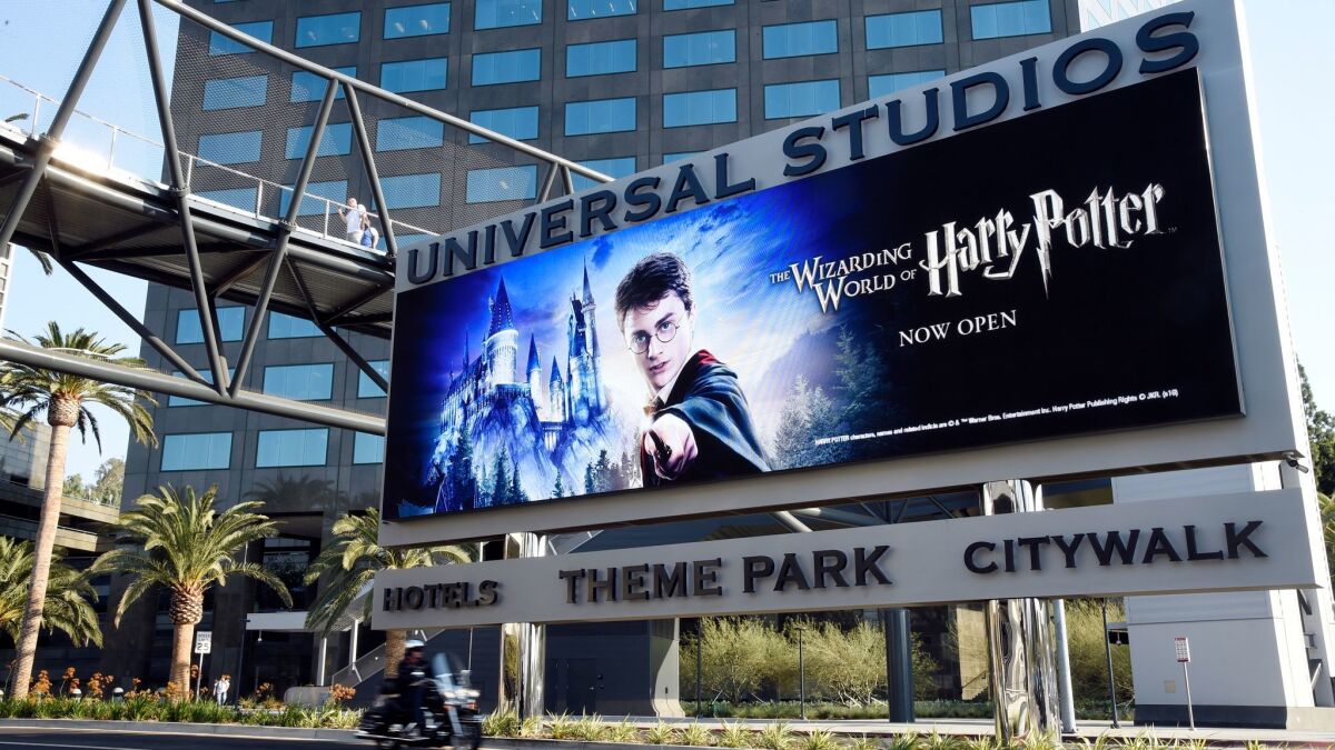 Universal Studios Hollywood's Harry Potter attraction helped bring more visitors to the theme park.