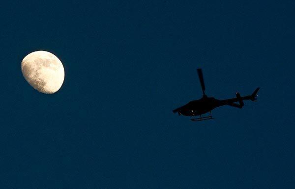 Moon and helicopter