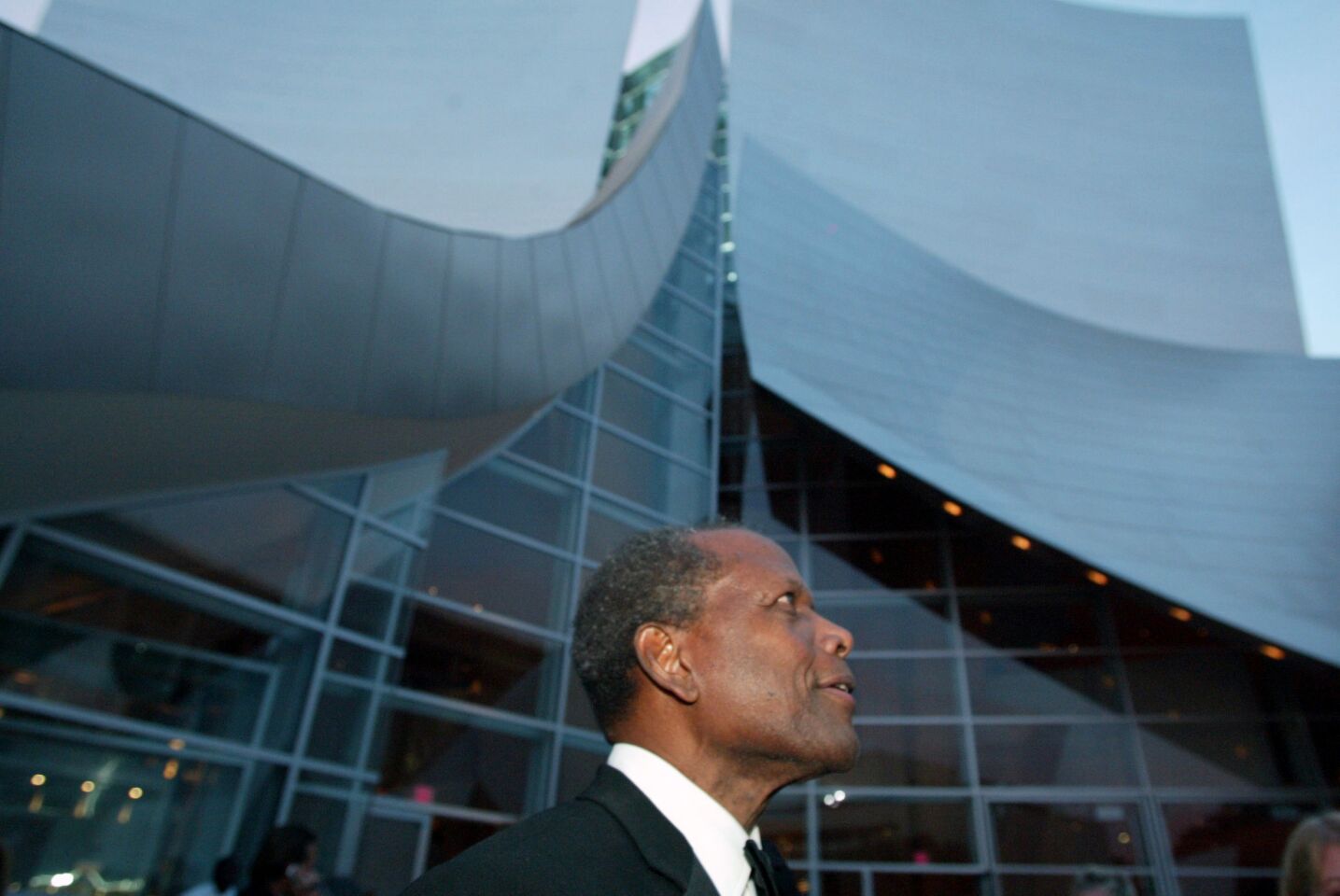 Actor Sidney Poitier attends the grand opening concert gala at the Walt Disney Concert Hall.