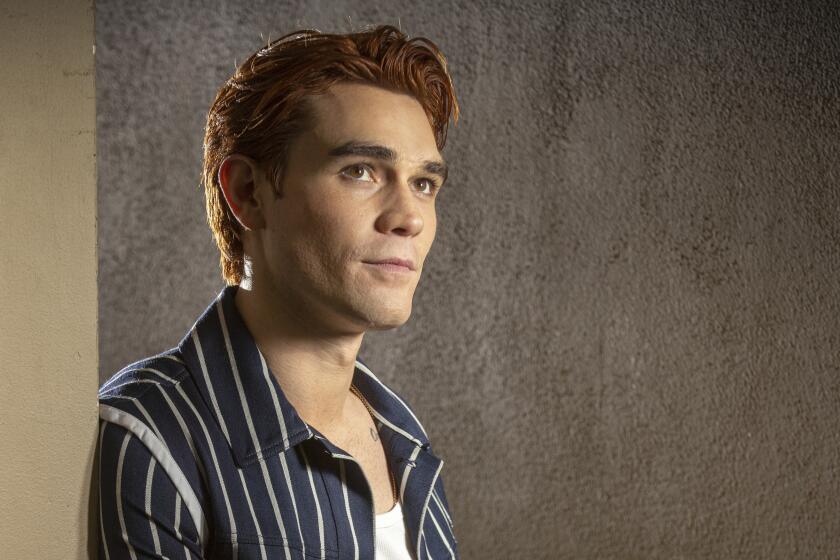 LOS ANGELES, CA - MARCH 07, 2020 - KJ Apa photographed at Four Season Hotel in Beverly Hills. Apa plays Archie on The CW's "Riverdale," and now he joins Cole Sprouse, Lili Reinhart, Charles Melton and Cami Mendes in trying to jump from television to movie stardom. The 22-year-old Kiwi has his biggest leading film role to date this month in "I Still Believe," a faith-based drama from a production co. that has a track record for turning Christian films into box office hits. (Irfan Khan / Los Angeles Times)