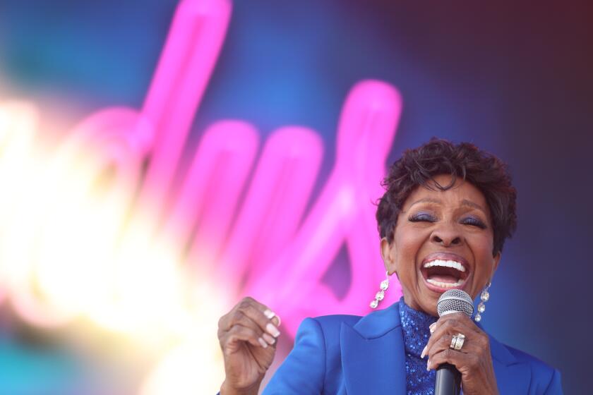 Inglewood, CA - August 31: Gladys Knight performs during the Fool in Love Festival at Hollywood Park on Saturday, Aug. 31, 2024 in Inglewood, CA. (Michael Blackshire / Los Angeles Times)