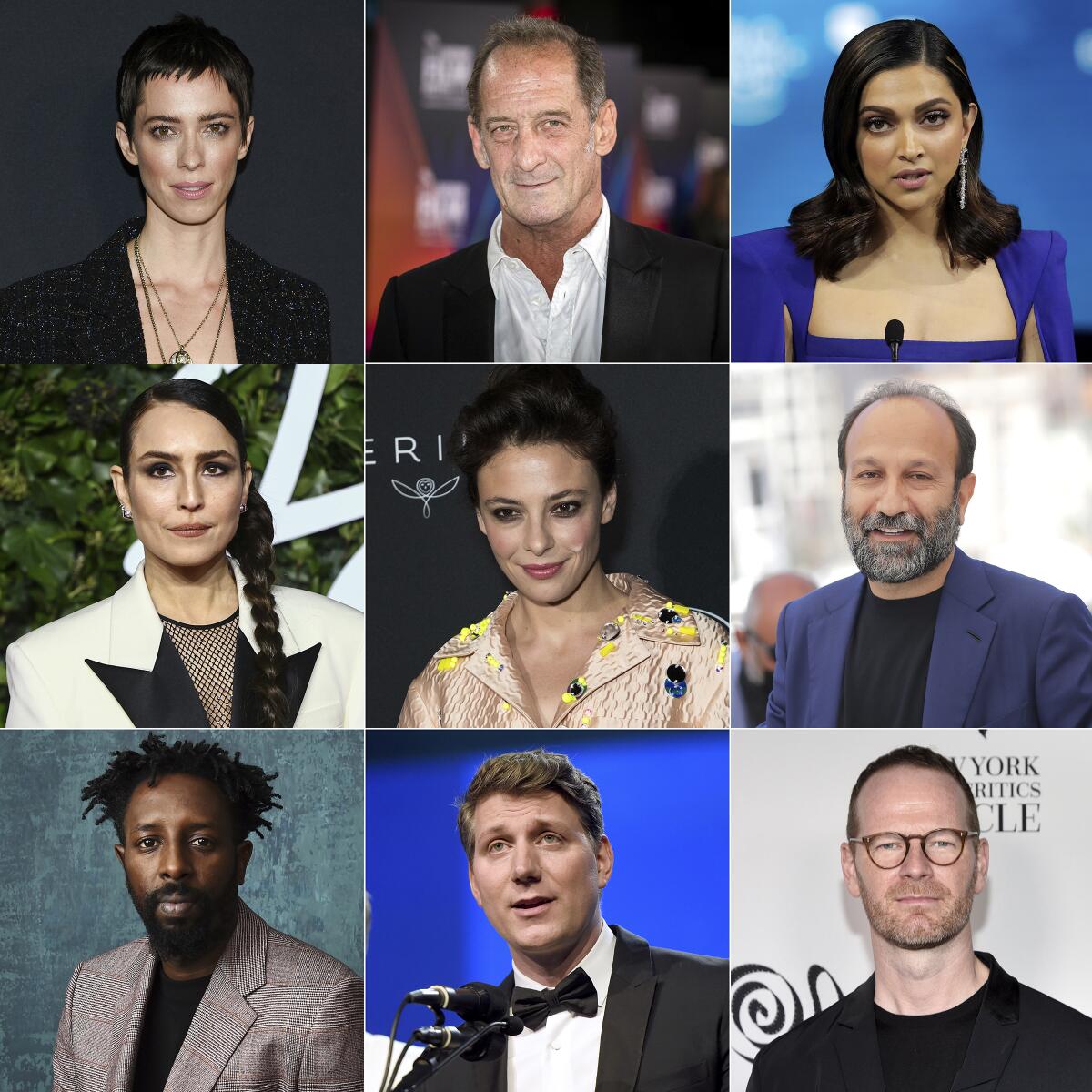En esta combinación de fotografías los integrantes del jurado de la 75ª edición del Festival de Cine de Cannes