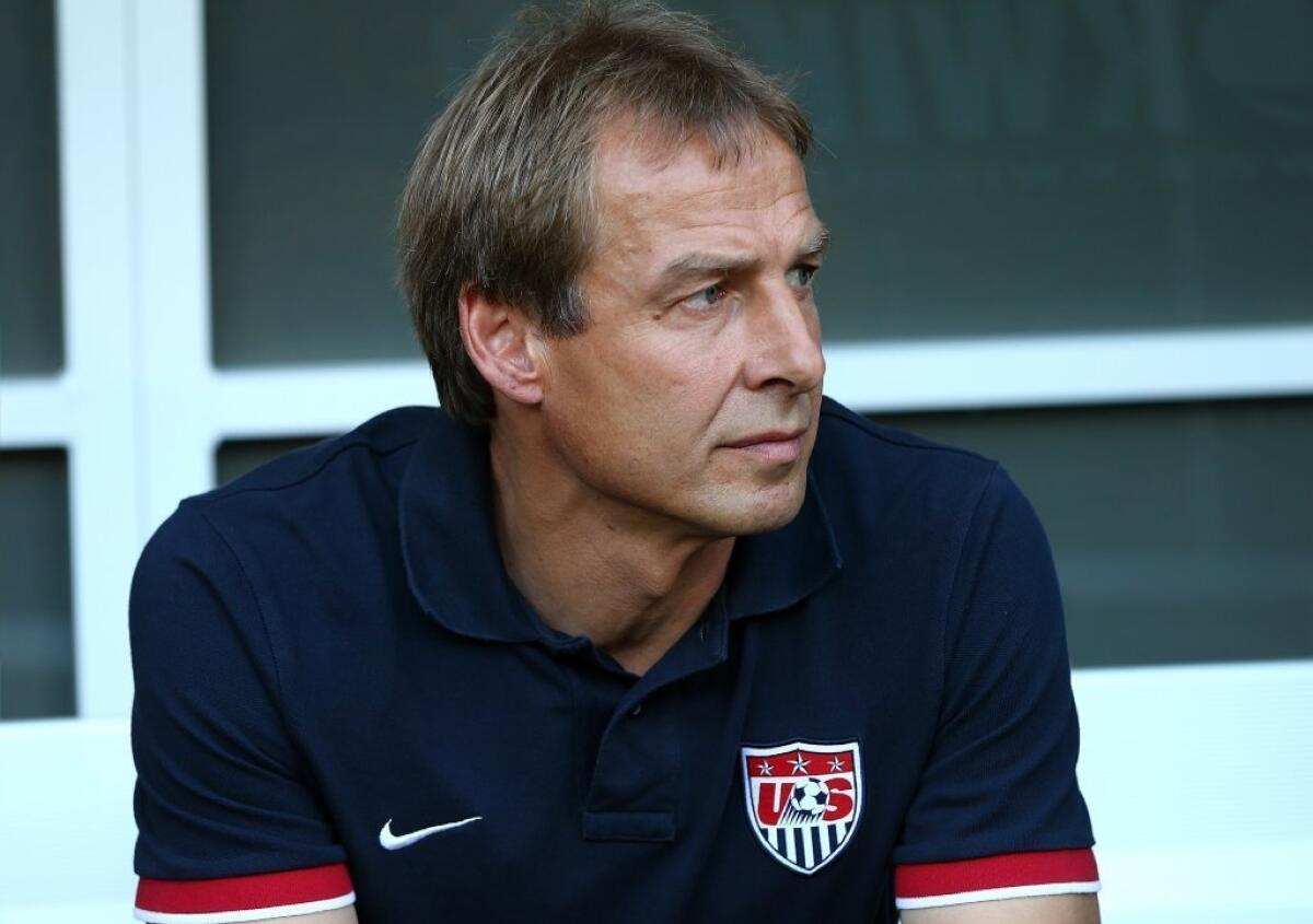 U.S. Coach Juergen Klinsmann might miss the Gold Cup final.