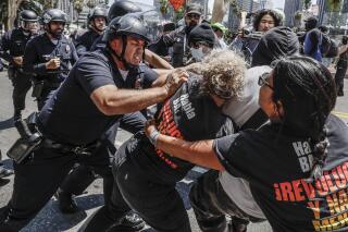 Crowd protests LGBTQ+ education in Los Angeles; two arrested at LAUSD offices