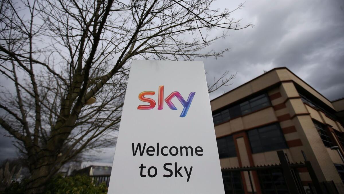 Sky headquarters in London on March 17, 2017.