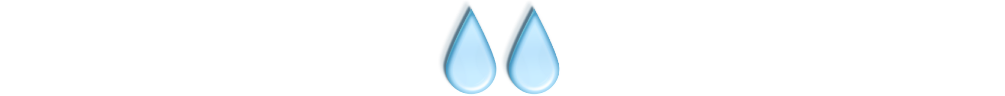 Two realistic illustrated water drops