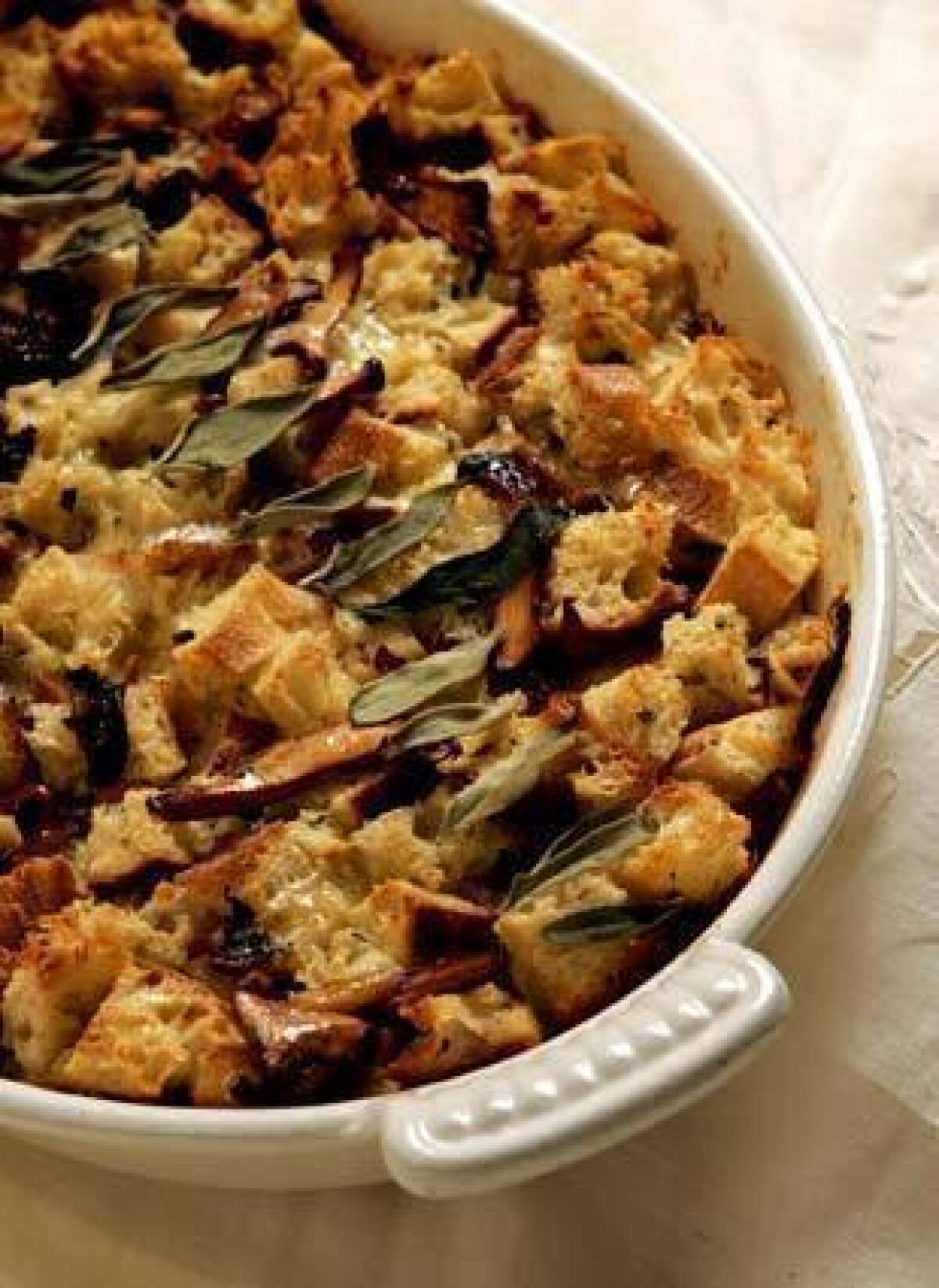 Chanterelle-sage bread pudding is a hearty twist on the dish.