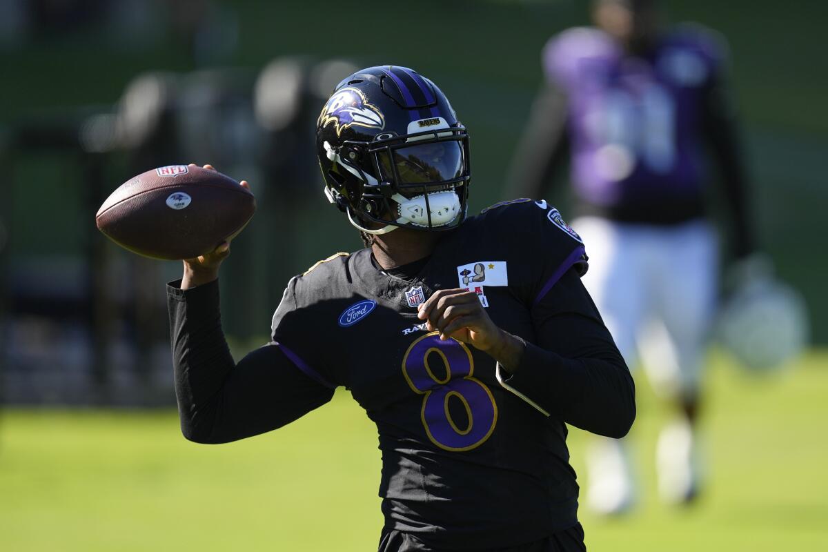 lamar jackson for the baltimore ravens