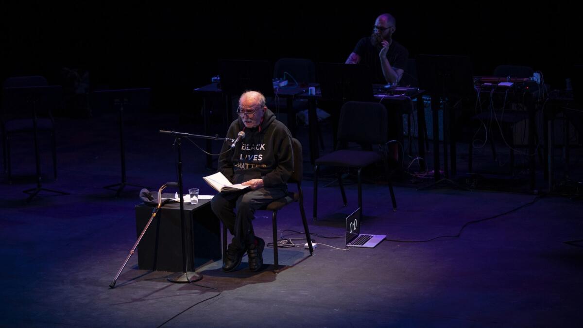 Alvin Lucier, 87, a pioneer in strange sounds, performs his famous piece "I Am Sitting in a Room."