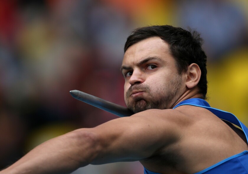 Roman Avramenko, a javelin thrower from the Ukraine, tested positive for steroids at last month's world championships in Moscow.