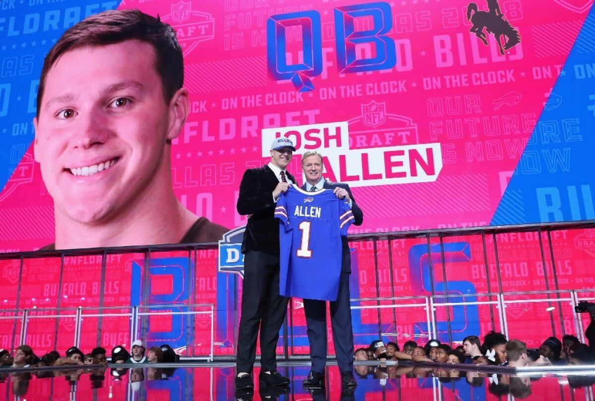 Wyoming's Josh Allen was one of five quarterbacks selected in the first round of the 2018 NFL draft.