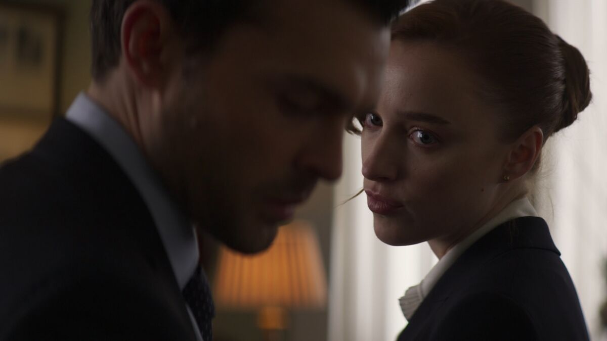Alden Ehrenreich and Phoebe Dynevor in Chloe Domont's "Fair Play," an official selection of the 2023 Sundance Film Festival