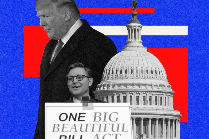 Trump with the capital and a house rep introducing the big beautiful bill.