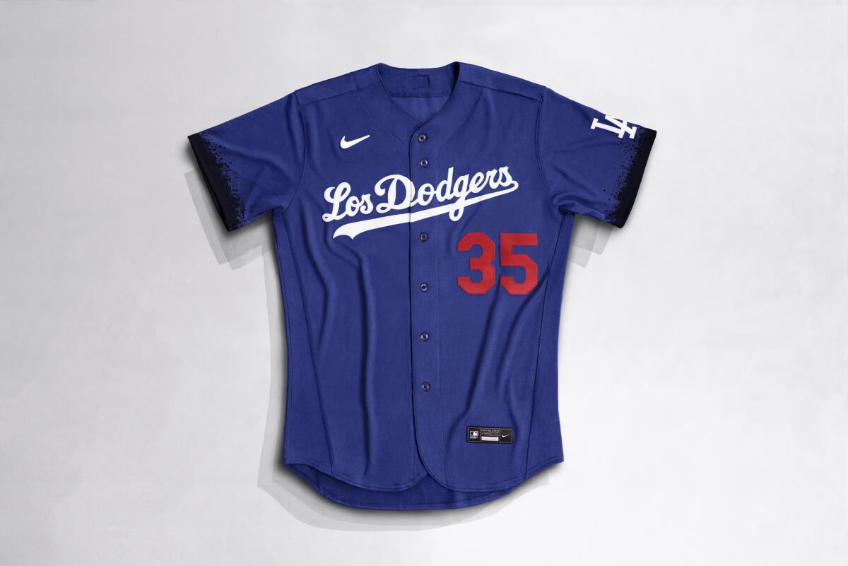 The Dodgers' Nike City Connect jersey.