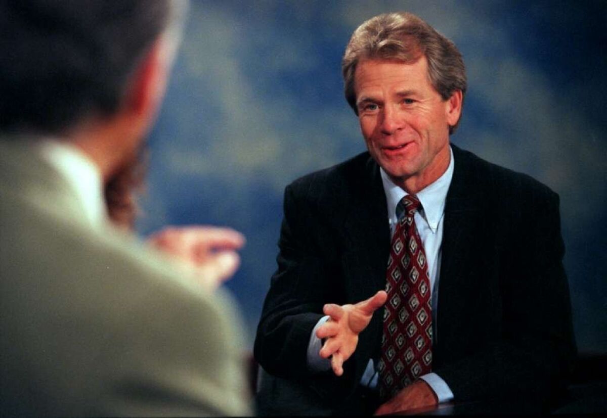 UC Irvine Professor Peter Navarro was being interviewed as a California energy crisis expert in this 2001 photo.