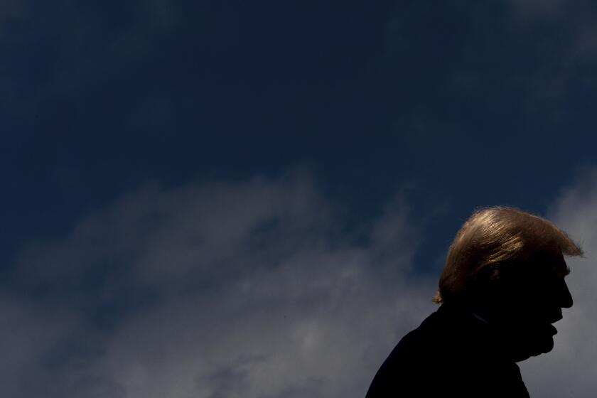 Republican presidential nominee former President Donald Trump speaks during a campaign rally at North Carolina Aviation Museum, Wednesday, Aug. 21, 2024, in Asheboro, N.C. (AP Photo/Julia Nikhinson)