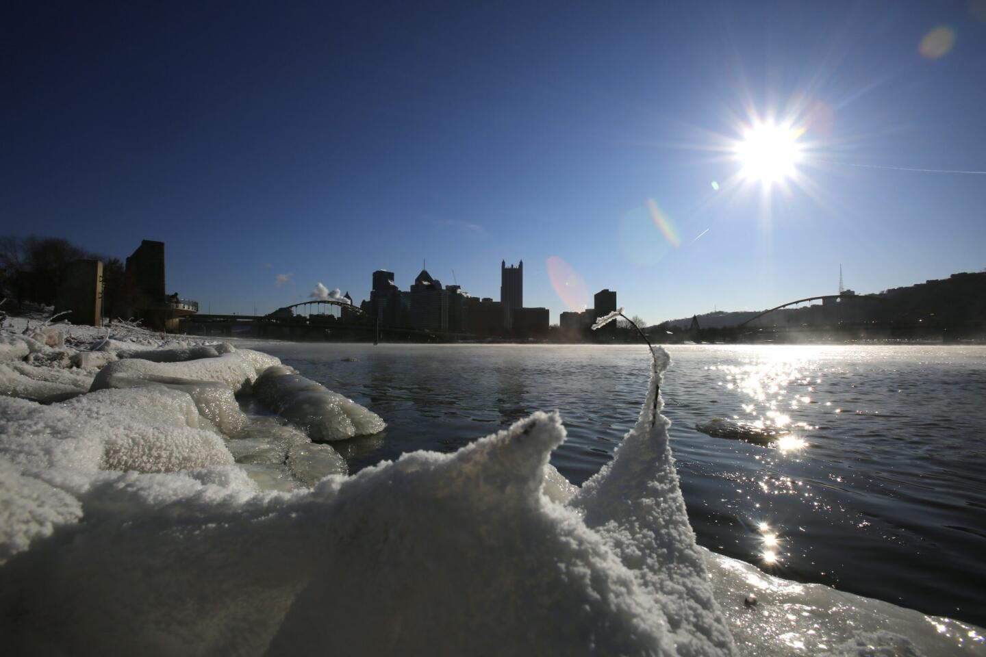 Frigid sunrise in Pittsburgh