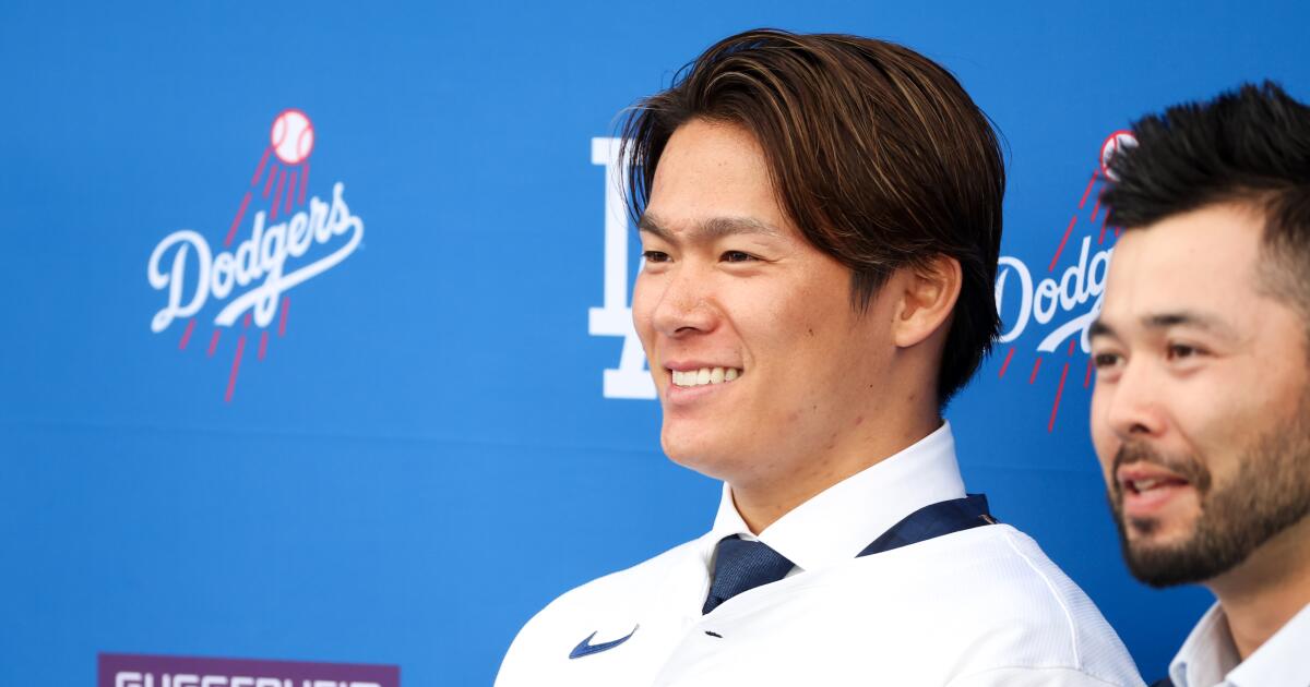 Yoshinobu Yamamoto says Shohei Ohtani helped sell him on Dodgers - Los ...