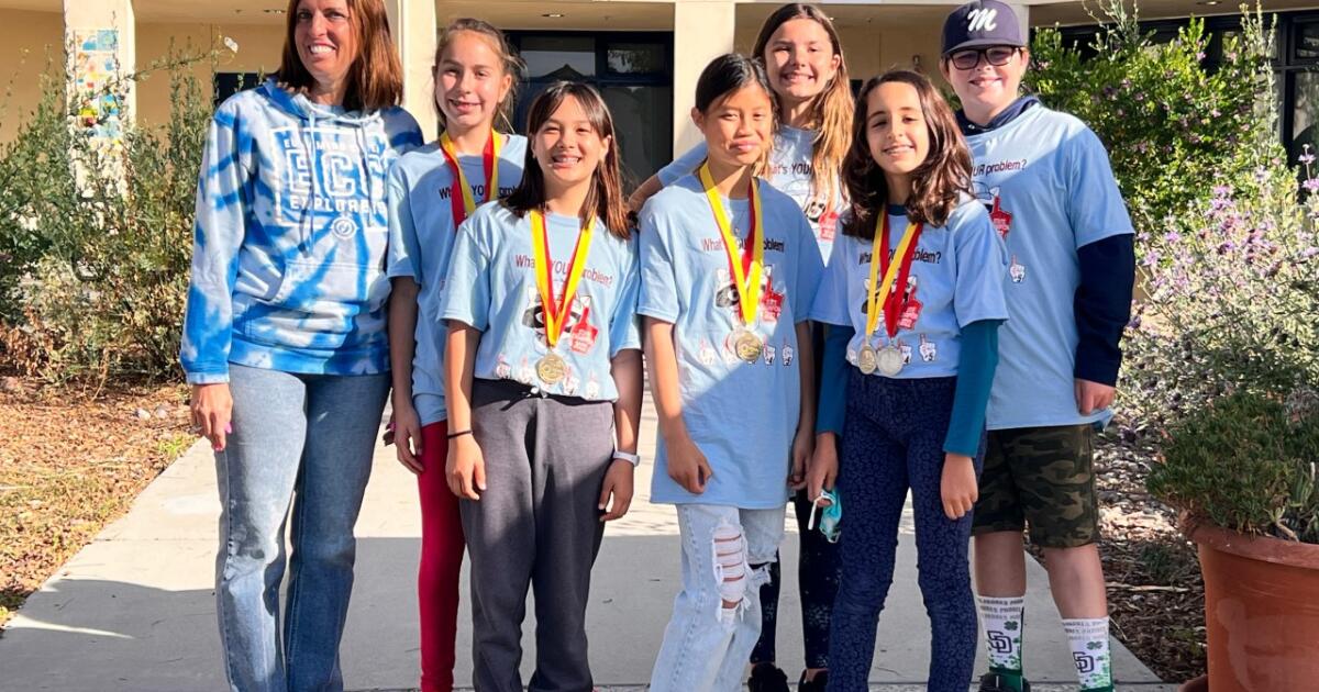 El Camino Creek School 6th grade Odyssey of the Mind team places first