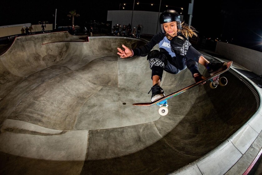 Huntington Beach Skateboarder Sky Brown 11 Eyes 2021 Olympics Los Angeles Times