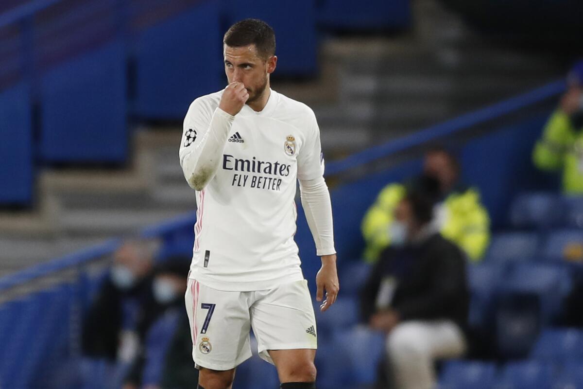 En foto del miércoles 5 de mayo del 2021, Eden Hazard, del Real Madrid 