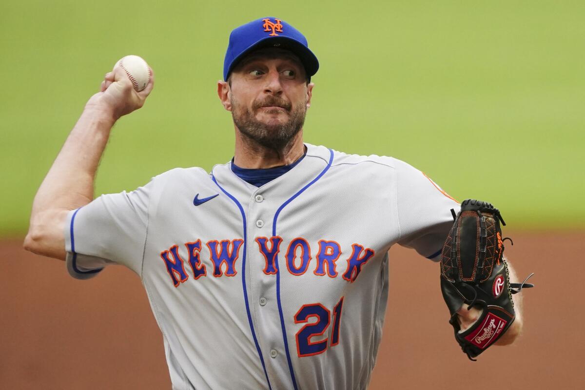 Max Scherzer pitches Mets past Max Fried, Braves 4-1 - The San