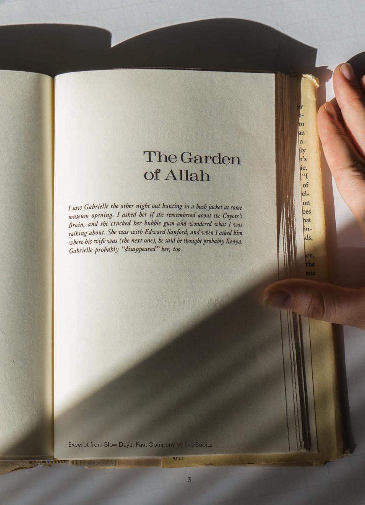 A book page with the chapter title "The Garden of Allah" at its top.