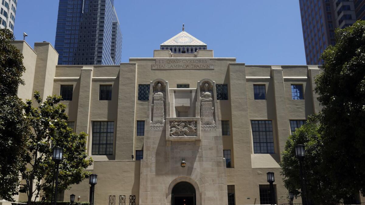 The Los Angeles Public Library in downtown Los Angeles.