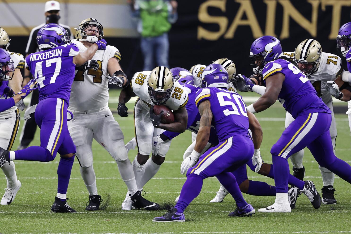 Vikings banged-up defense sinks to new depths against Saints - The San  Diego Union-Tribune