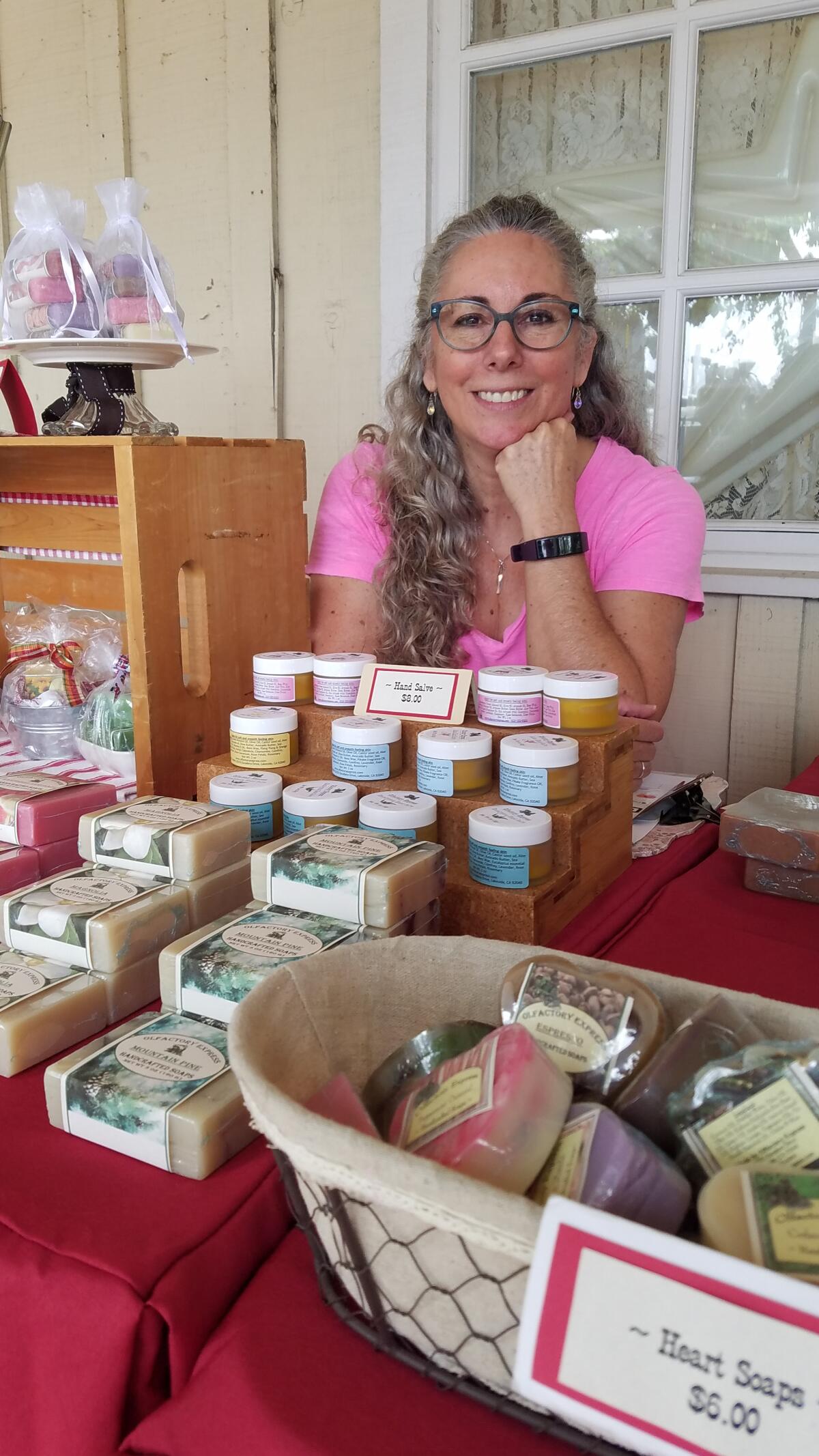 Lakeside resident Heidi Jaynes of Olfactory Express sells handmade soaps.