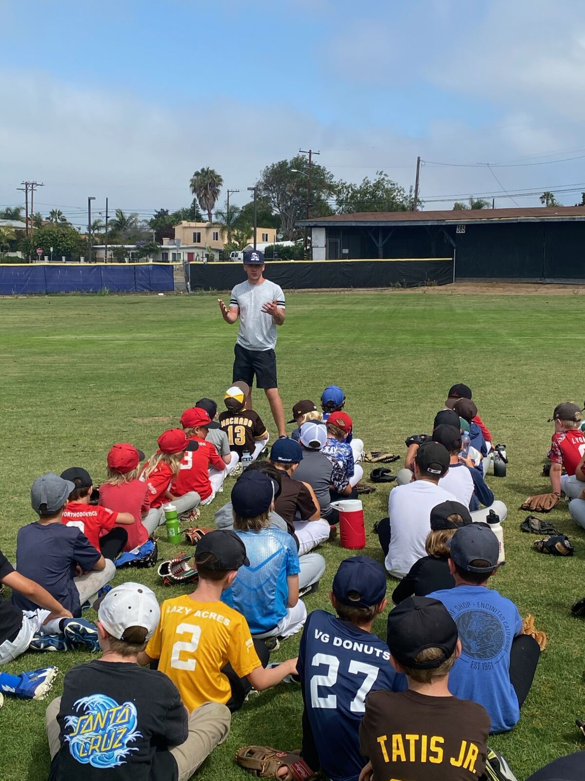 A past SDA Mustangs youth baseball camp.