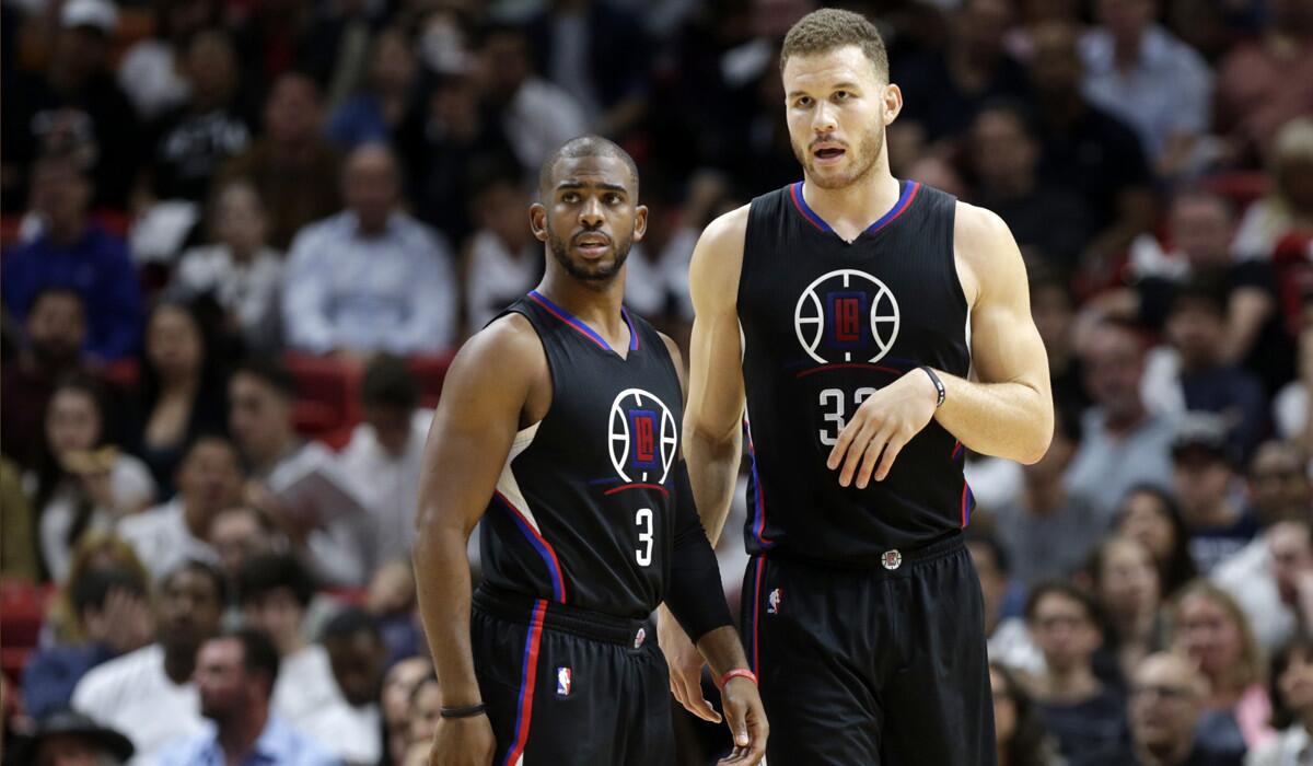 “We have won four games in a row, but we still know that we can be a lot better,” says Clippers guard Chris Paul, left, shown with Blake Griffin during Friday's game against Miami.