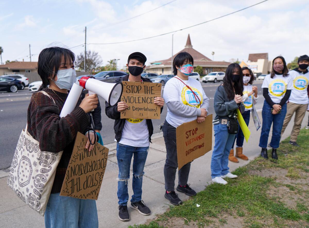 Local O.C. community organizations showed up for a socially distanced rally and caravan on March 14 