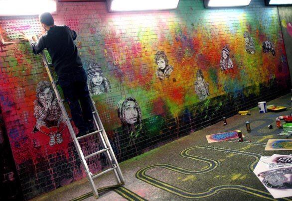 Graffiti Show In London Tunnel