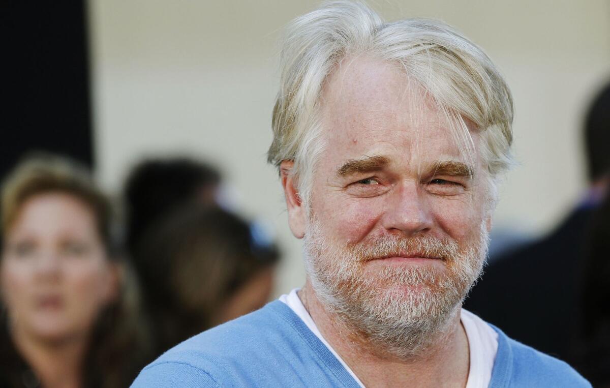 Philip Seymour Hoffman at the premiere of the film "Moneyball."