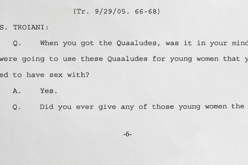 An excerpt from a 2005 deposition given by entertainer Bill Cosby and released Monday by the U.S. District Court for the Eastern District of Pennsylvania in Philadelphia shows Cosby admitting that he obtained Quaaludes with the intent of giving them to young women he wanted to have sex with.
