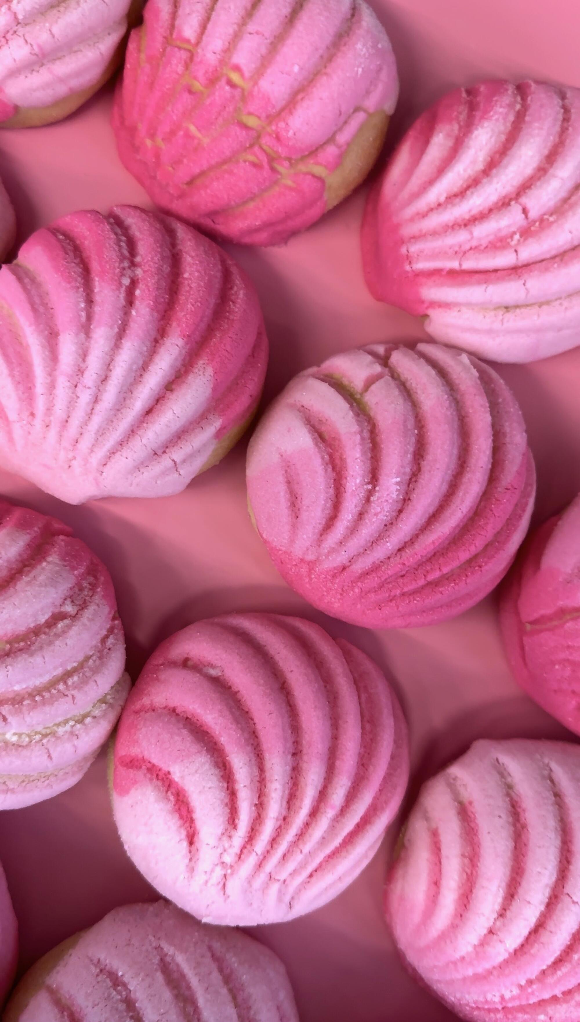 Pink conchas that were inspired by the new "Barbie" movie.