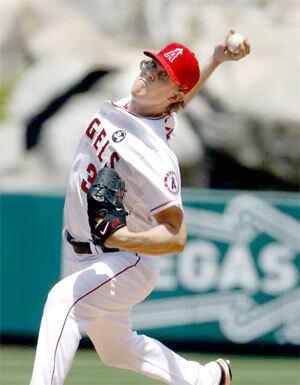 Angels starting pitcher Jered Weaver gave up only three singles to Seattle in seven innings of work Sunday.