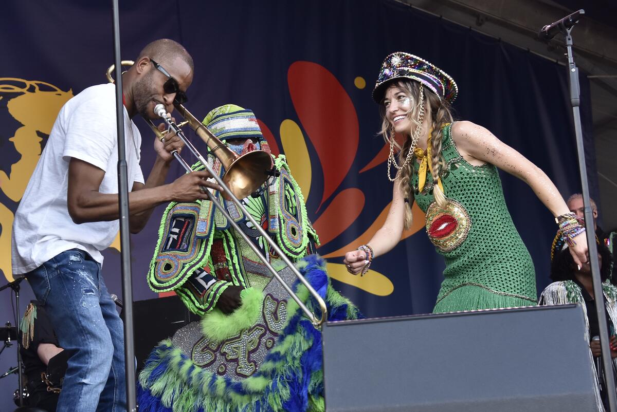 Trombone Shorty and Lauren Daigle at the 2022 New Orleans Jazz and Heritage Festival