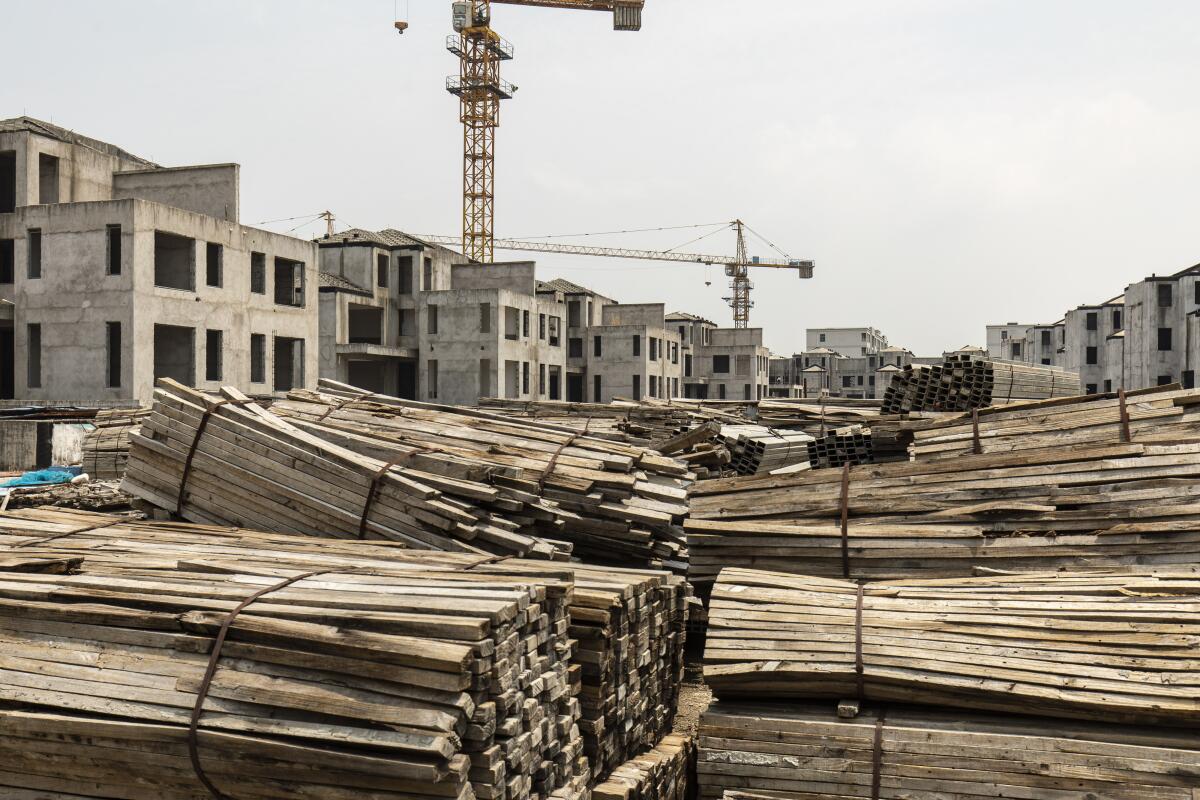 Residential buildings under construction 