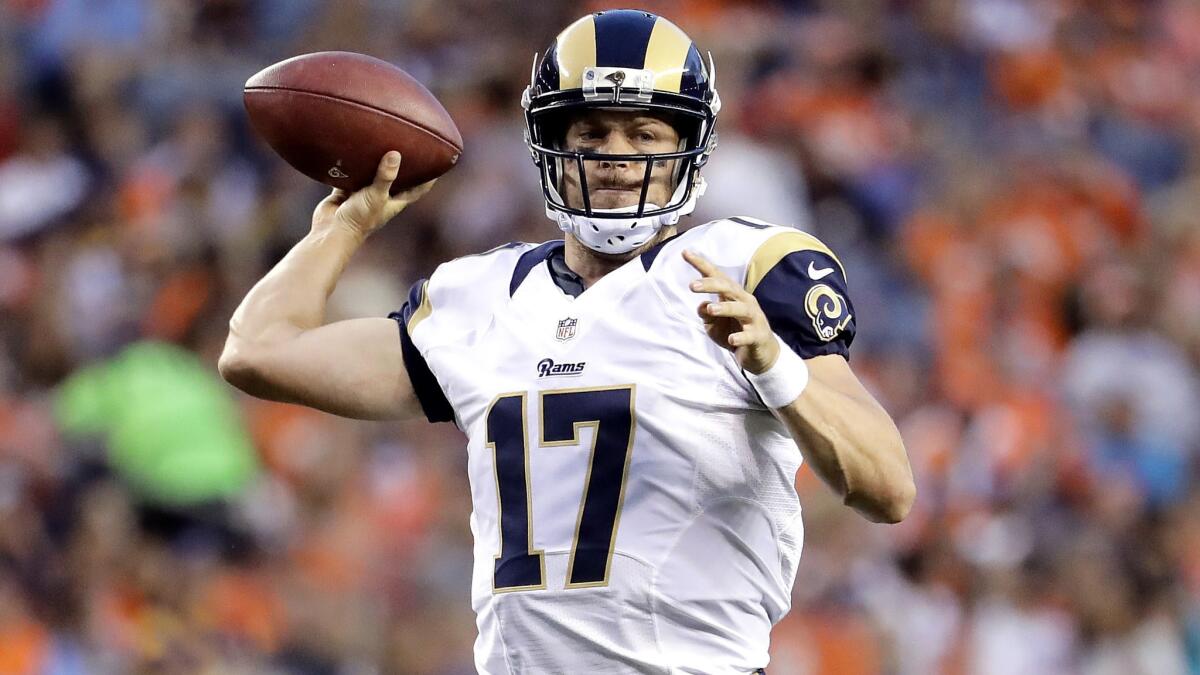 Veteran Case Keenum gets the first shot at providing the Rams with an aerial attack.