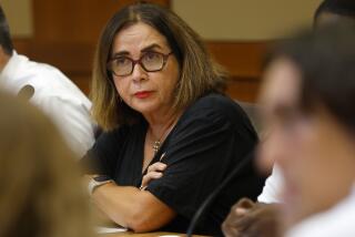 San Diego, CA - AUGUST 31: San Diego State University President Adela de la Torre addressed the Associated Students council meeting on August 31, 2022 in San Diego, CA. Among the topics she spoke about was an alleged off campus rape by SDSU football players. (K.C. Alfred / The San Diego Union-Tribune)