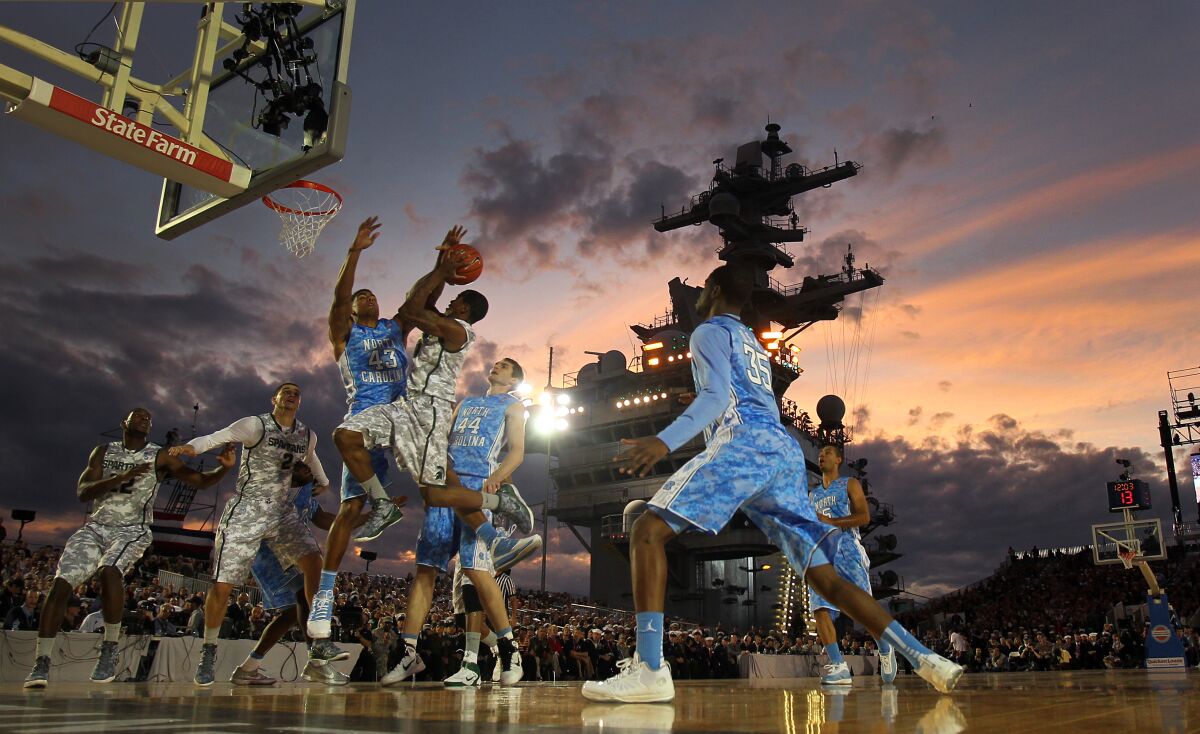 Basketball On Aircraft Carrier