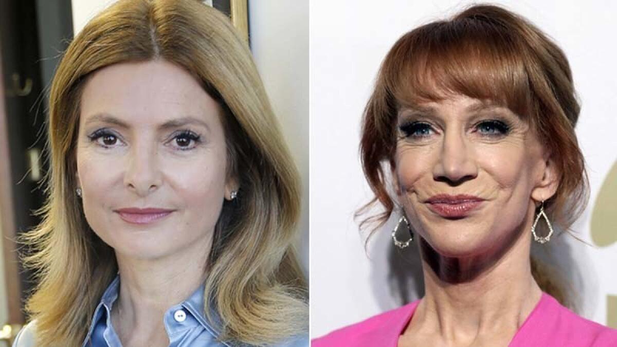 Lisa Bloom, left, and Kathy Griffin.