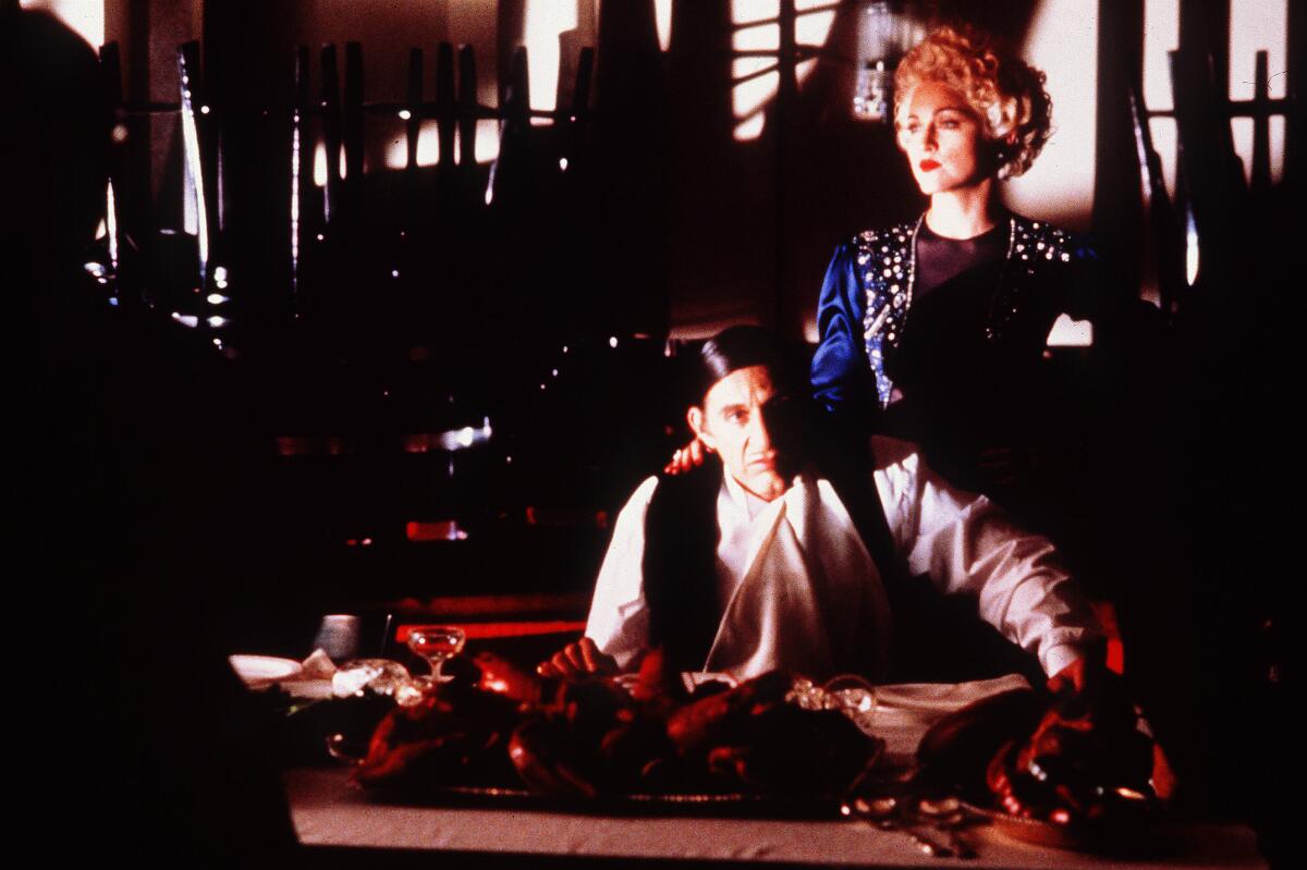 A scene from 1990 summer hit "Dick Tracy" with Al Pacino and Madonna.