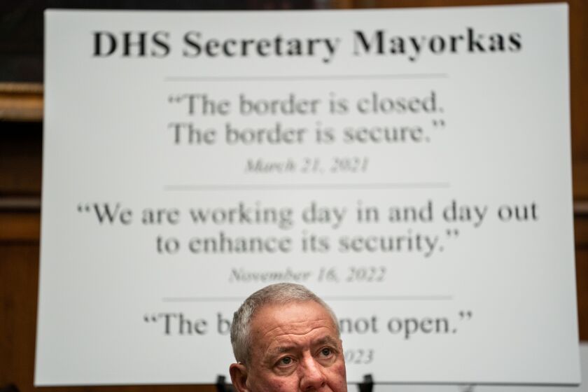WASHINGTON, DC - FEBRUARY 01: Rep. Ken Buck (R-CO) is seen during a House Judiciary Committee hearing to examine "The Situation At The Southern Border" at the U.S. Capitol on Wednesday, Feb. 1, 2023 in Washington, DC. (Kent Nishimura / Los Angeles Times)