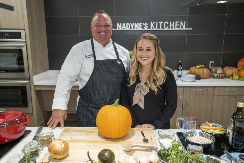 Mission Hospital Executive Chef Jonathan Gelman and Leonard Cancer Institute oncology dietitian Kailey Proctor.