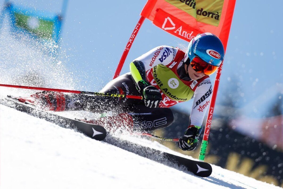 Mikaela Shiffrin, shown during a 2019 competition in Soldeu, Andorra, returned to World Cup racing on Nov. 21, 2020.