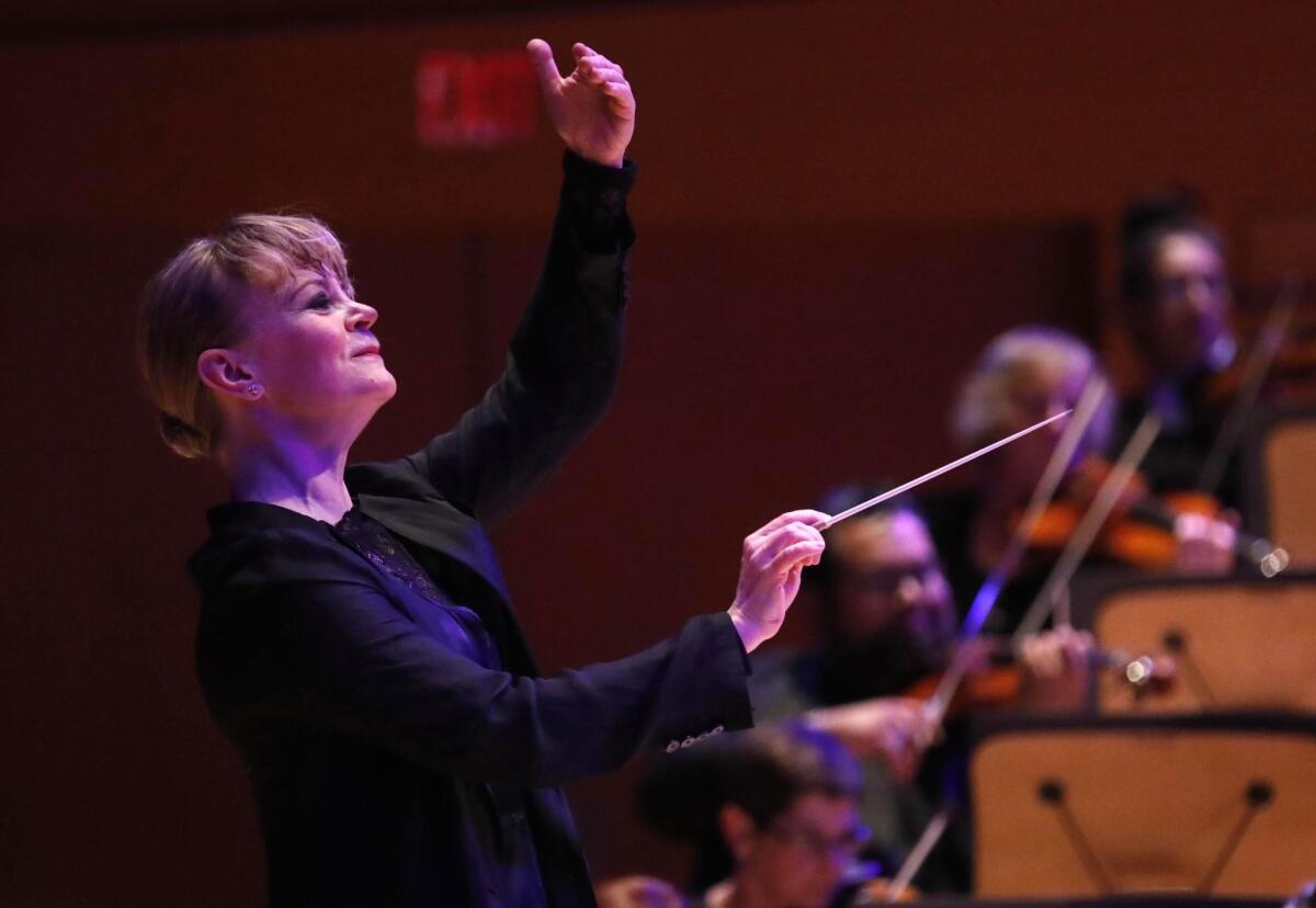 Susanna Mälkki conducts the L.A. Philharmonic on Friday at Disney Hall.